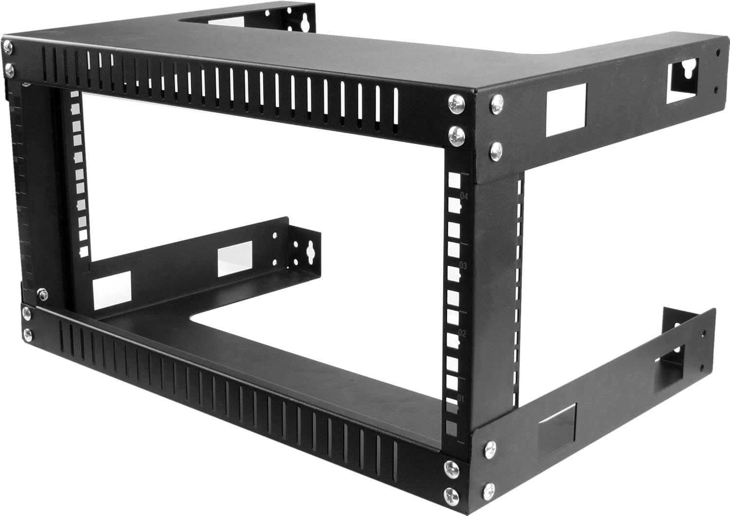 TECHTOO Wall Mount Rack Open Frame 19Inch Server Equipment Rack Heavy Duty Network Equipment Rack 17.75 Inch Deep - Black (15U)