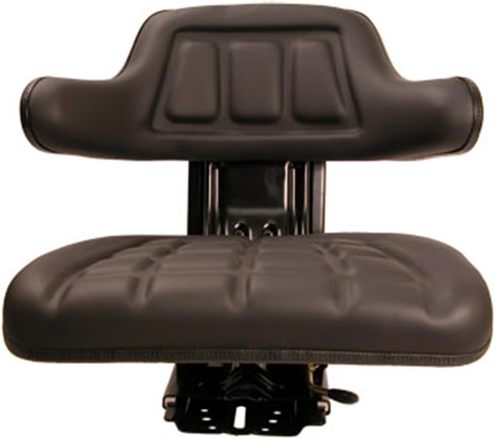 New Black Universal Tractor Seat Susp w/ Base & Tracks Ford New Holland Case-IH
