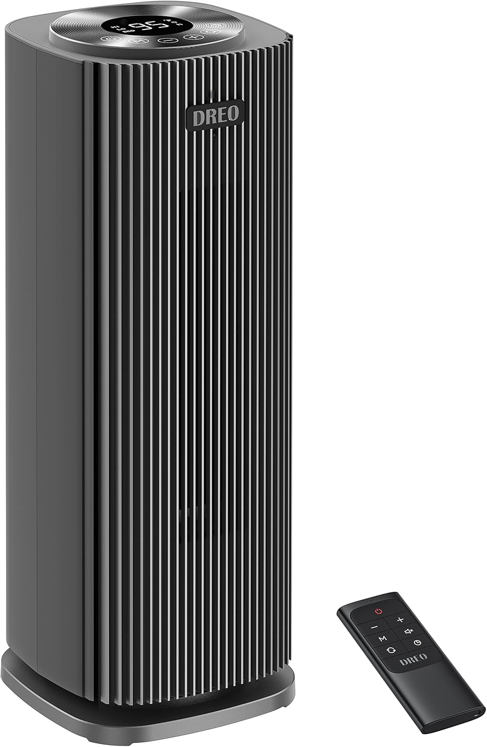 Dreo Space Heaters for Indoor Use, Quiet&Fast Portable Heater with Tip-Over and Overheat Protection, Remote, Oscillating,12H Timer, LED Display with Touch Control, Electric Heater for Office Use