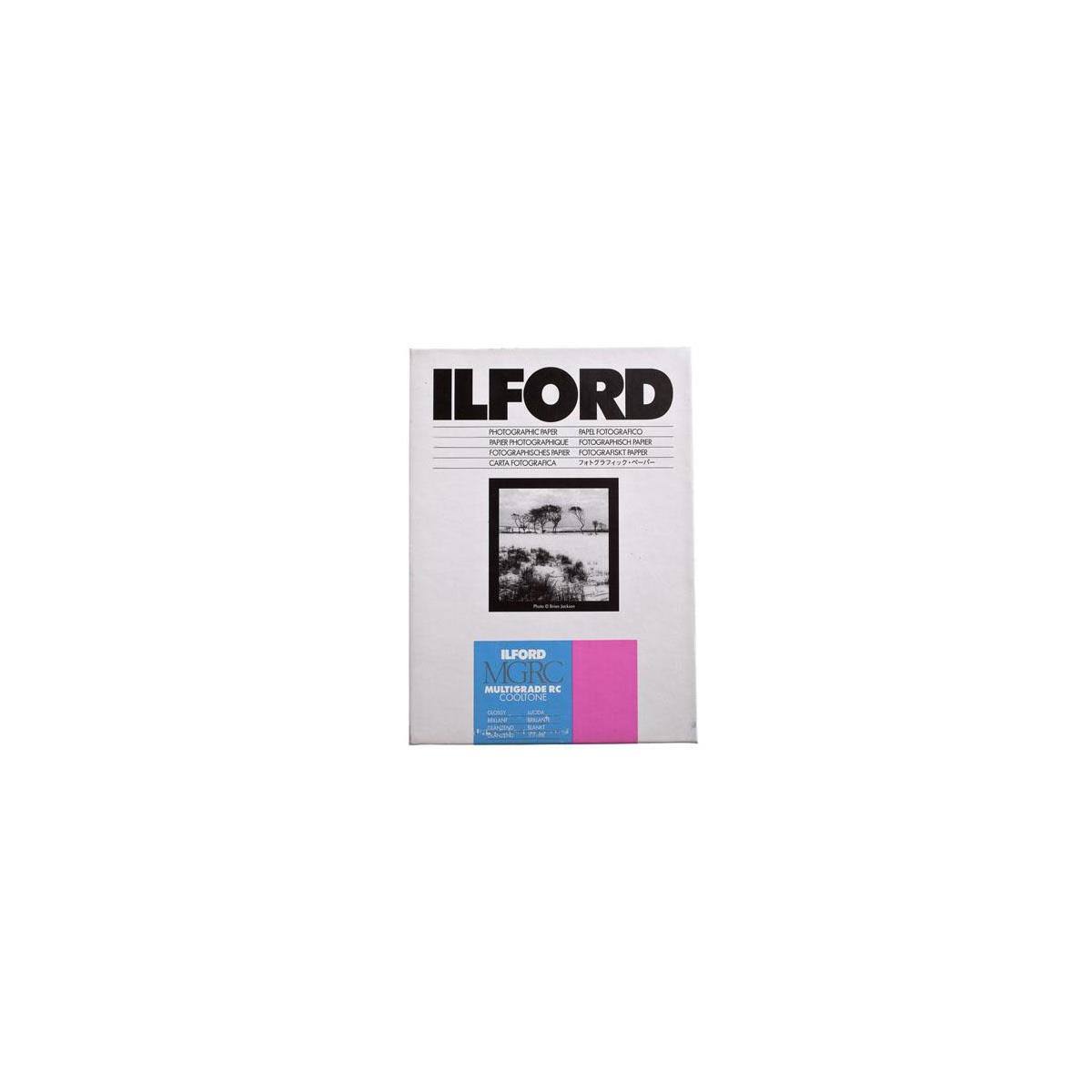 Ilford Multigrade Cooltone Resin Coated (RC) Black u0026 White Paper (11 x 14&, Glossy, 50 Sheets)