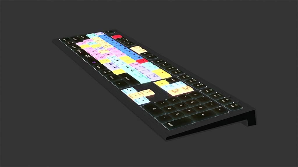 Logickeyboard Designed for Adobe Premiere Pro CC Compatible with macOS- Astra Backlit Keyboard # LKB-PPROCC-A2M-US