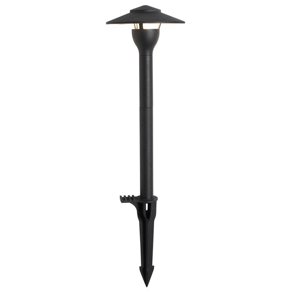 Hampton Bay Low-Voltage 30-Watt Integrated LED Outdoor Black Landscape Path Light Kit (6-Pack)