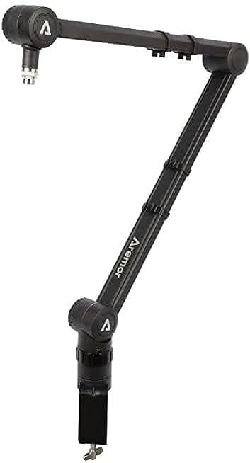 Aremor Pro Heavy Duty Deluxe Desk Mounted Tube-Style Broadcast Boom Arm Adjustable Suspension Boom Scissor Mic stand - Adjustable 360° Rotatable Microphone Arm - Stable Microphone Mount Arms Pack of 2