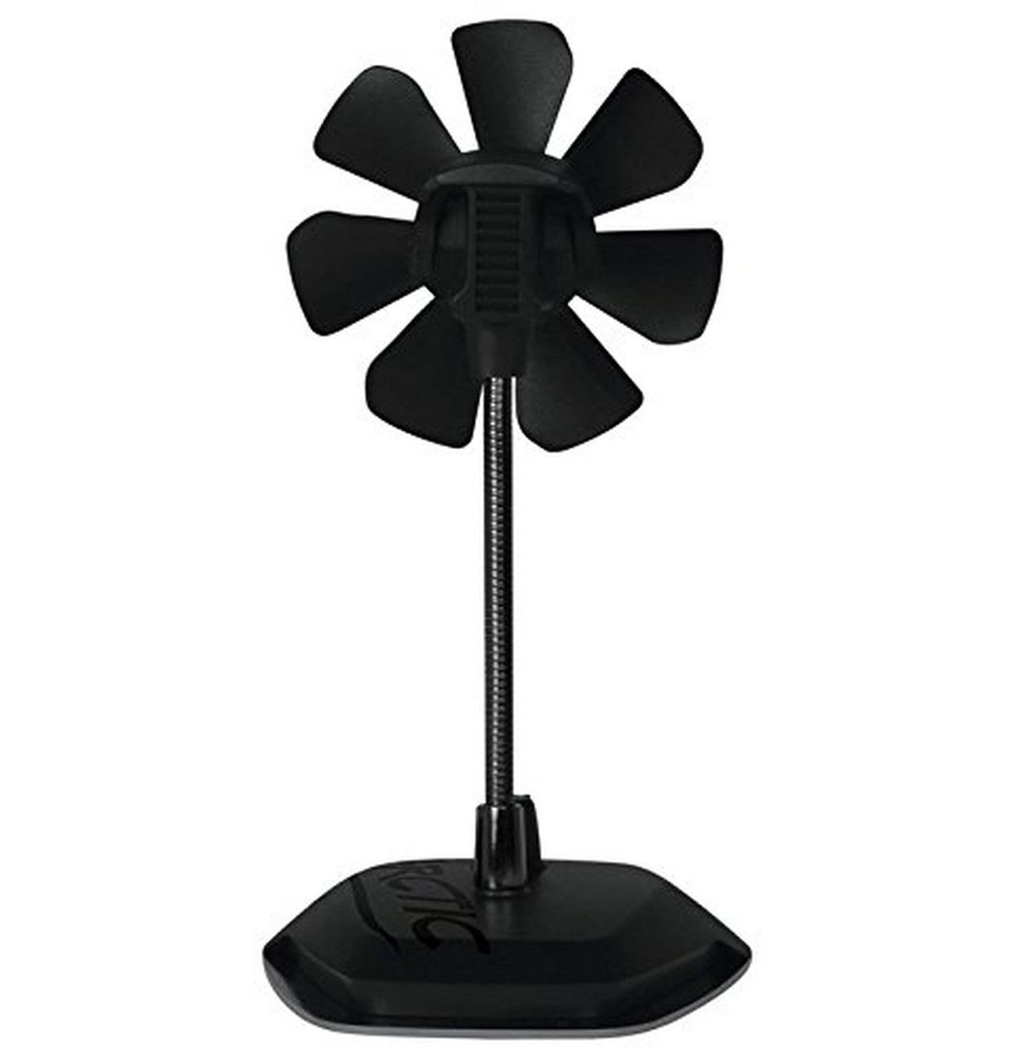 Arctic Breeze Black - USB Desktop Fan with Flexible Neck and Adjustable Fan Spee