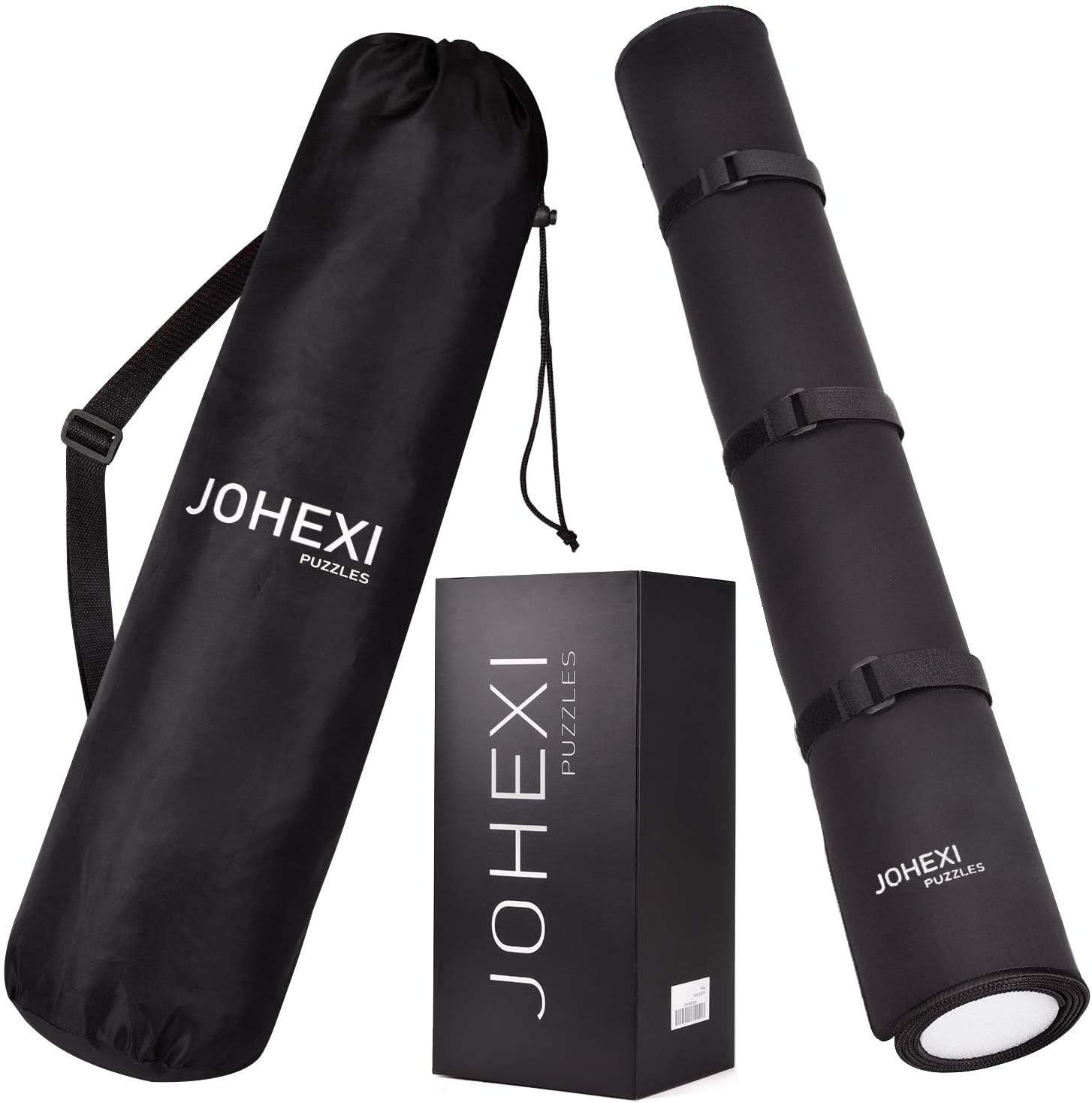 JOHEXI Puzzle Mat Roll up,Jigsaw Puzzle Roll Up Mat Up to 2000PCs,Puzzle Storage with Foam Tube,Jigsaw Puzzle mat for Store and Transport Puzzles Pack of 2