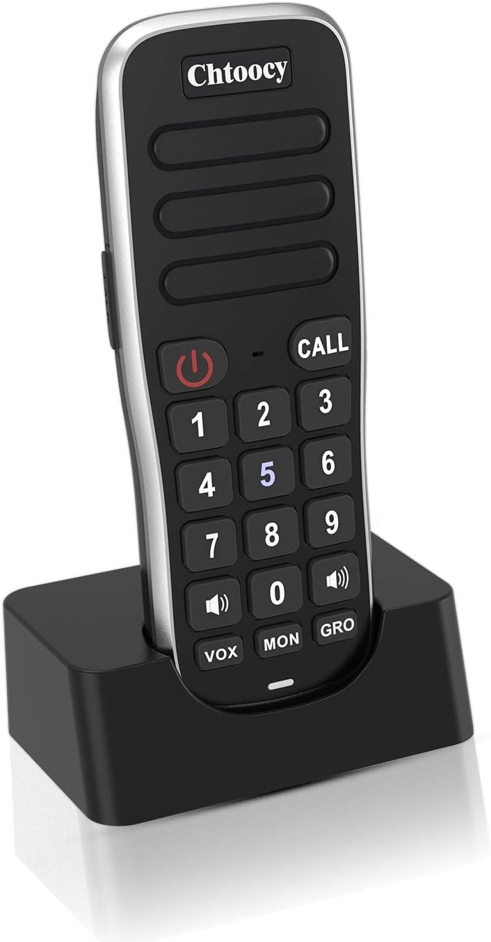 Rechargeable Handheld Intercoms Wireless for Home 1 Mile Range 10 Channel, Wireless Intercom System for Home Business Office, Chtoocy Home Room to Room Communication System (2 Packs, White) Pack of 2