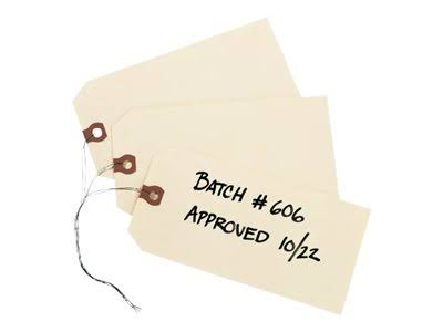 Avery G - Shipping tag - wired - 6.26 in x 3.11 in - reinforced hole - manila cardboard (pack of 1000)