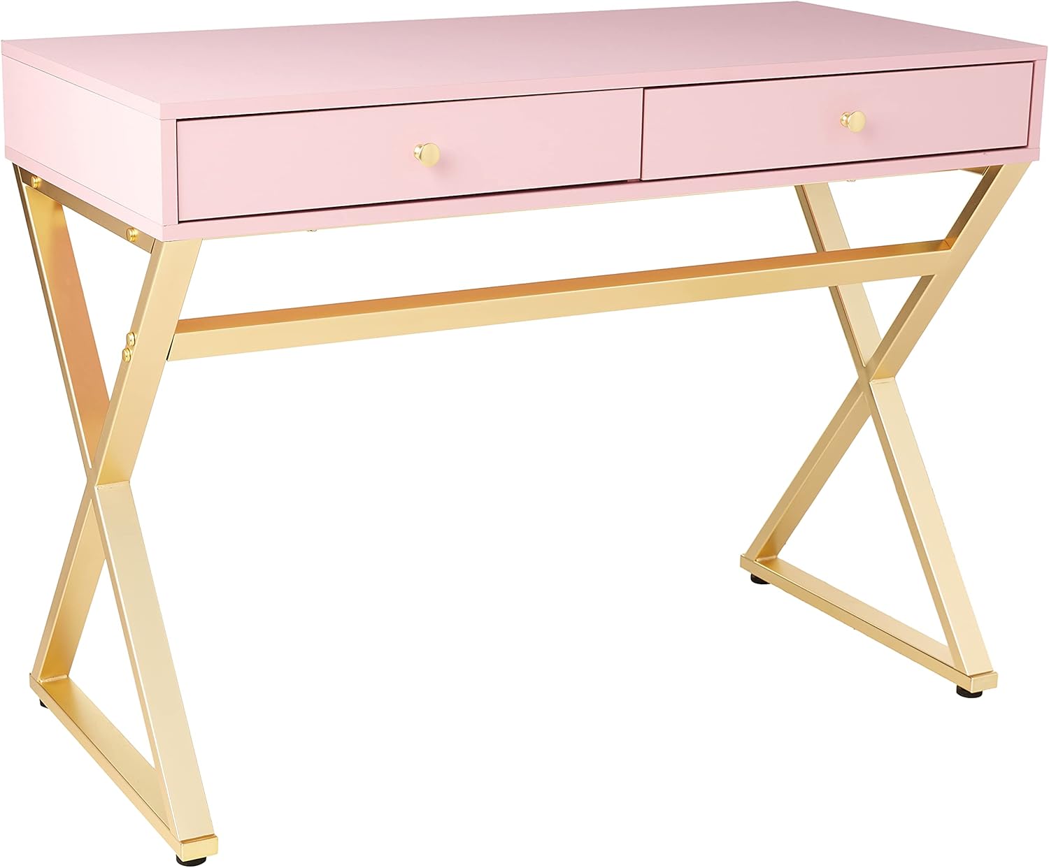 ACME FURNITURE Coleen Desk, Pink & Gold