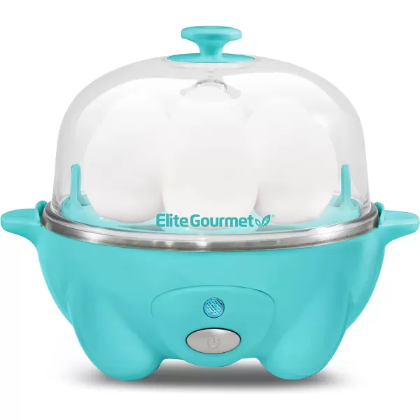Egg Cookers EGC1405M 2-Tiered Rapid Egg Cooker, 5-Egg Poacher, Omelets, Soft, Medium, Hard-Boiled Eggs with Auto Shut-Off and Buzzer, BPA Free, 14 eggs, Mint(Teal)