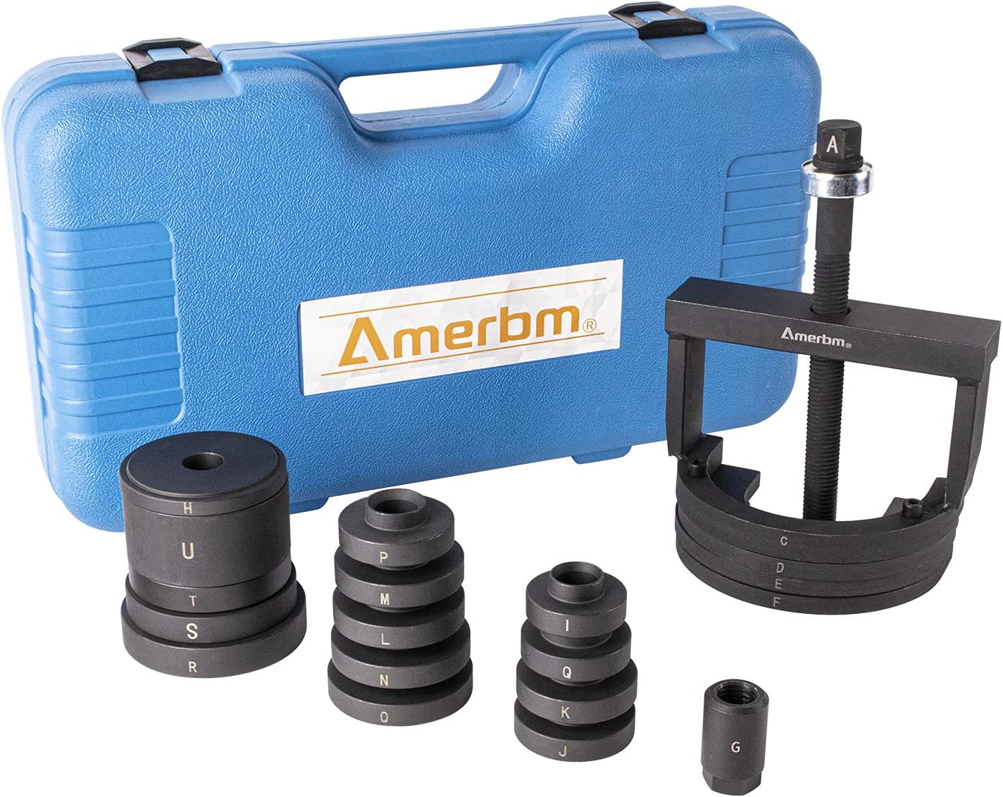 Amerbm Wheel Bearing Removal & Installing Kit, Hub Removal Set, Back & Front Wheel Bearing Puller Tool, Easily Removal The Bearing from Spindle/Bearing Housing