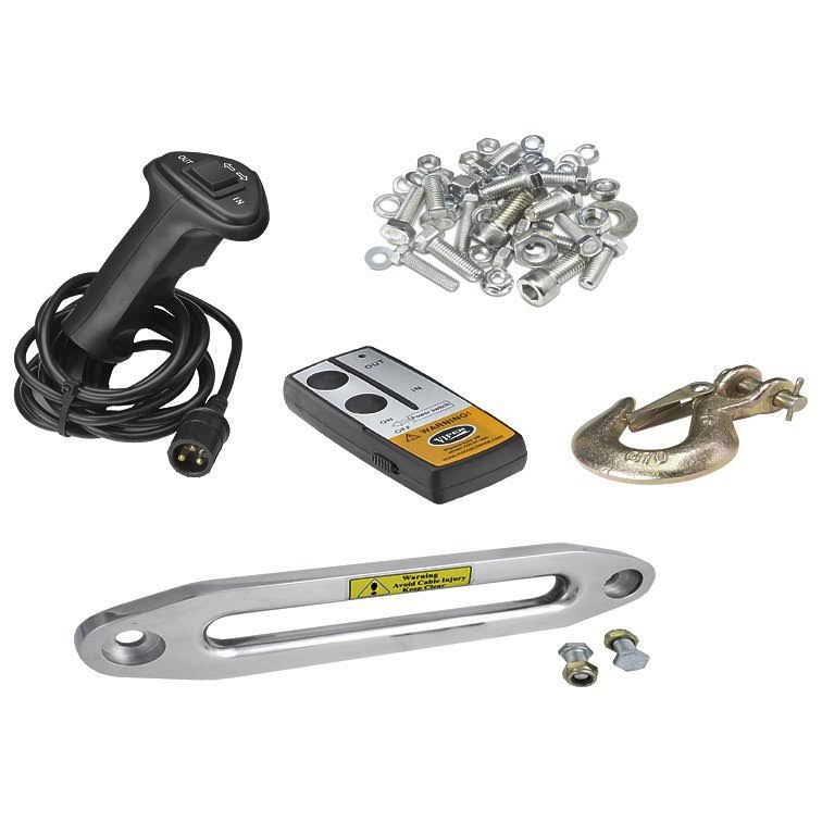 Viper Winch 12000lb Black Synthetic Rope Wireless Remote Integrated Contactor