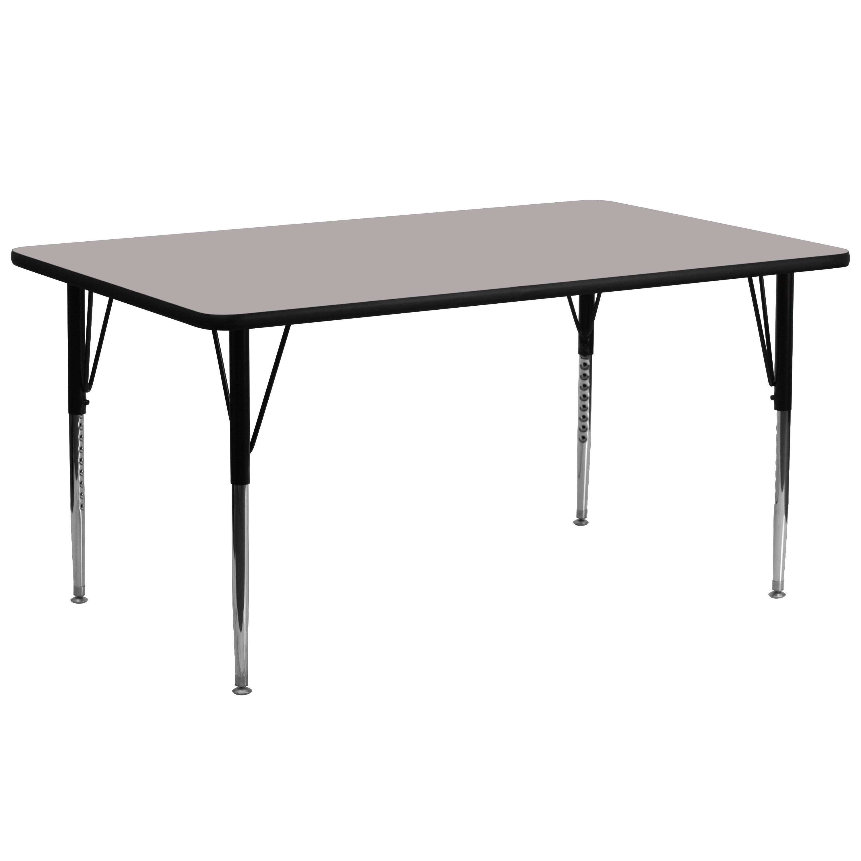 Flash Furniture Rectangular Grey HP Laminate Activity Table Standard