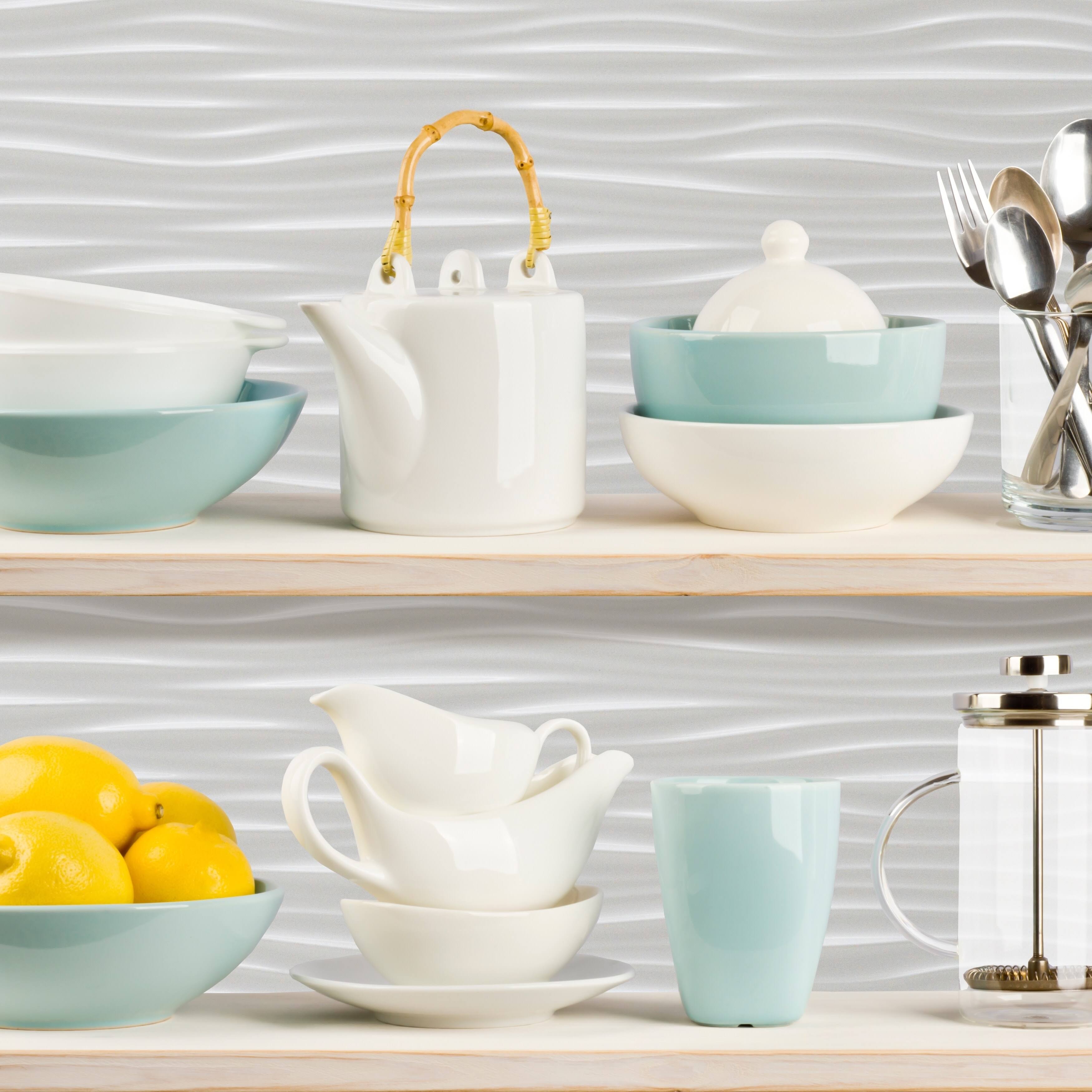 Innovera Decor by Palram Wilderness Snow White 18.5-in. x 24.3-in. Backsplash Panel (9 Pc)