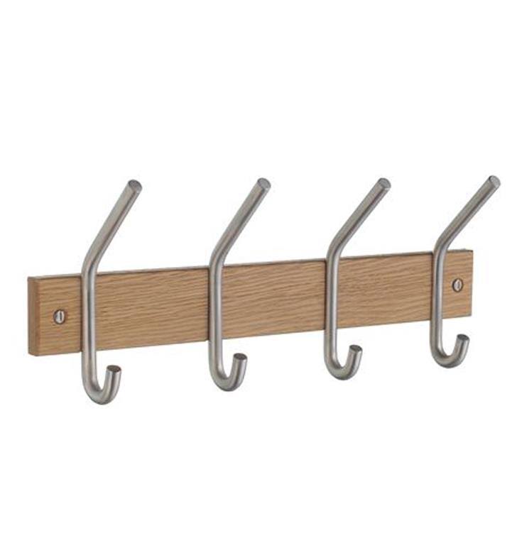 Smedbo B1014M Quadruple Coat Hat Rack Hook - Brushed Chrome