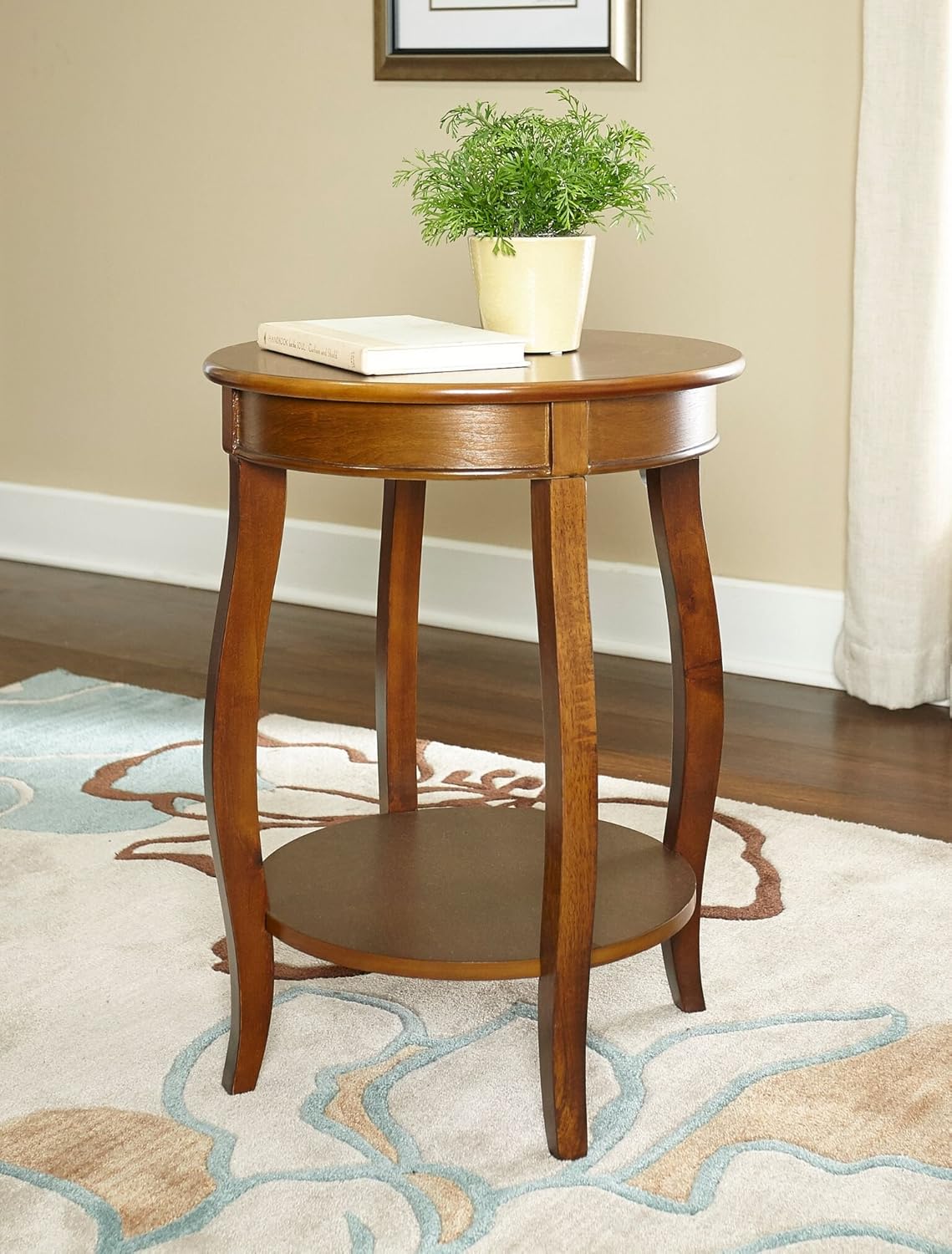 Powell Furniture Powell Round Shelf, Yellow Table Pack of 2