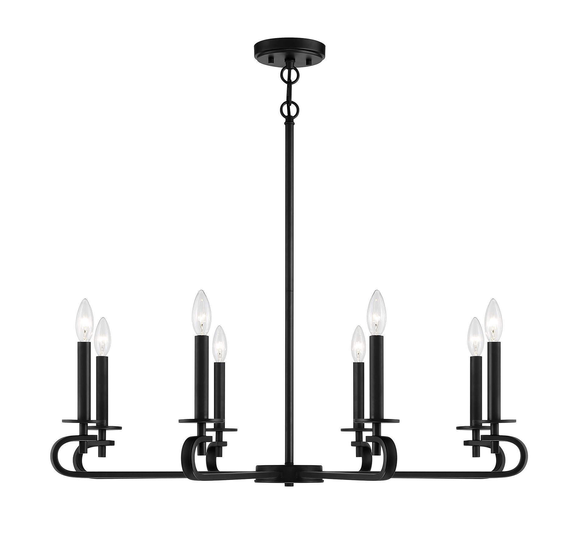 Savoy House 1-2451-8-89 Torino 8 Light Matte Black Chandelier