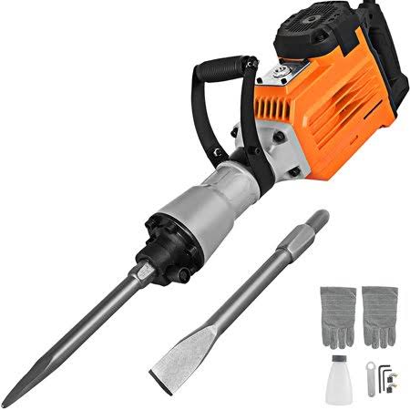 Vevor 3600W Electric Demolition Hammer Heavy Duty Concrete Breaker 1800 BPM Jack Hammer Demolition Drills with Flat Chisel Bull