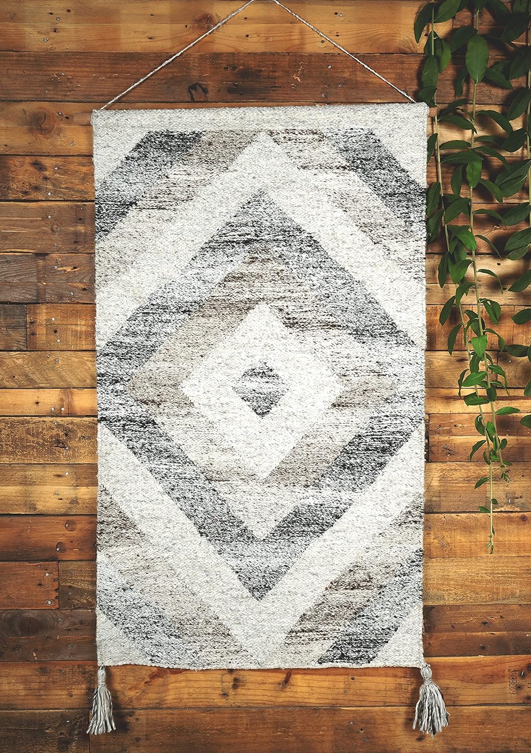 Loominaire Rustic Kilim Wallhanging Grand Canyon Hand Woven of Handspun Yarn for Living Room Bed Room Family Room Walls (2'x3') Pack of 2