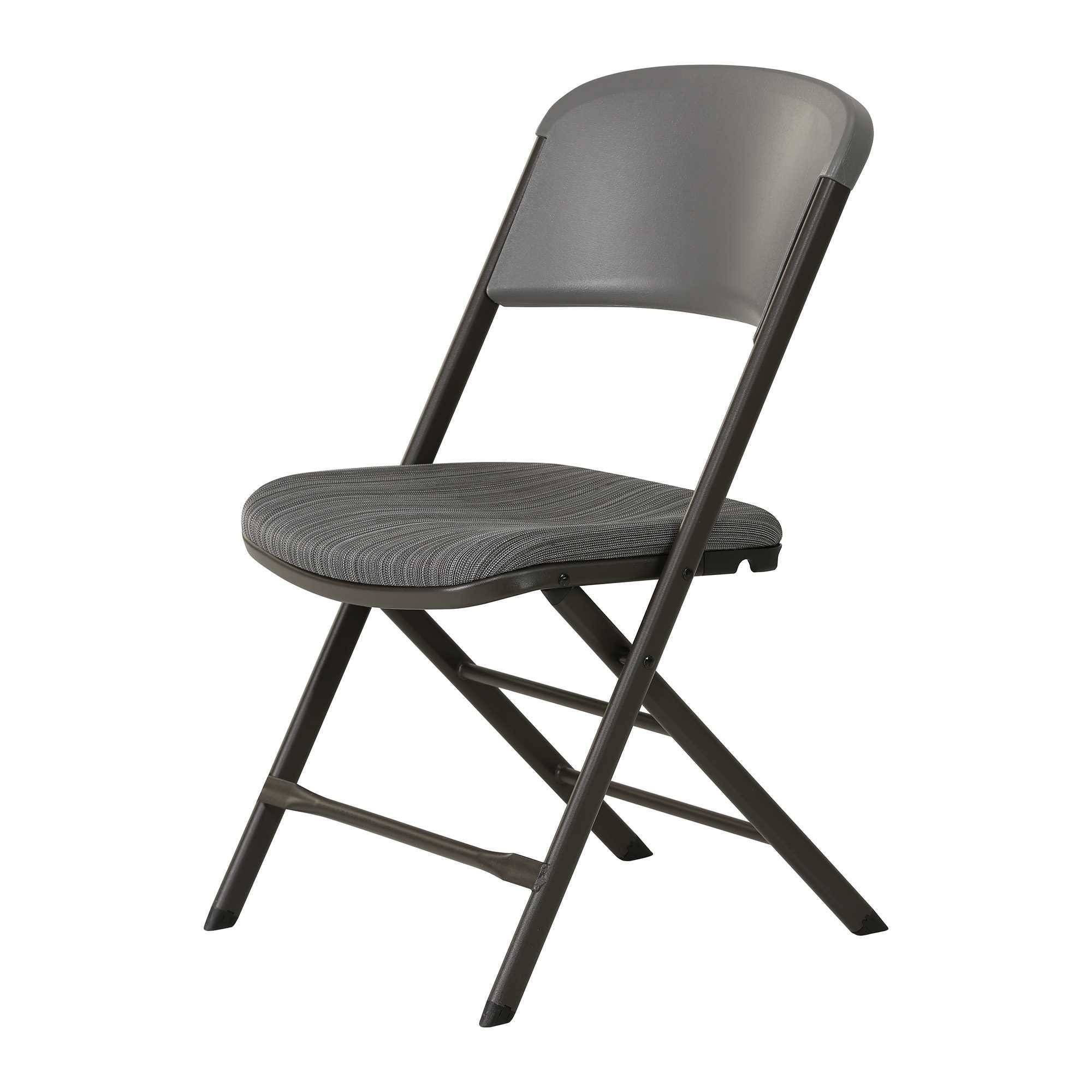Lifetime 480426 Padded Commercial Folding Chair, 4-Pack, Gray