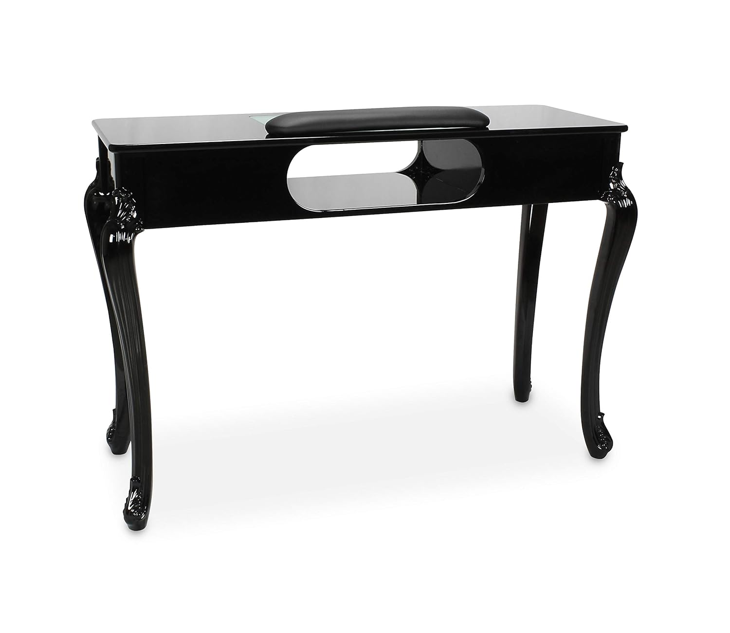 Fiona Manicure Nail Table Station Black (Table Top & Legs) for Beauty Spa Salon