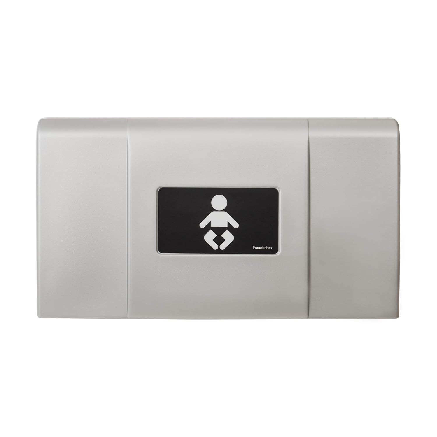 Foundations Ultra 200-EH Horizontal Wall-Mounted Baby Changing Station, Metallic/Black