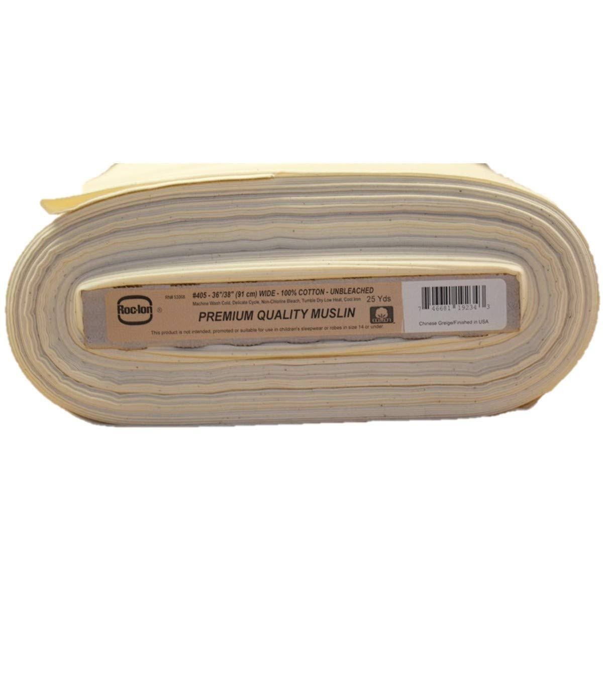 Roc-Lon Unbleached Muslin, Natural, 38&&