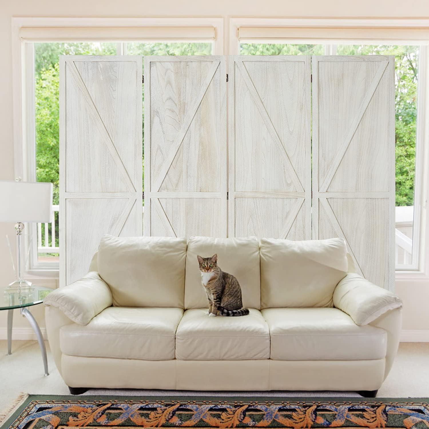 Room Dividers and Folding Privacy Screens - 5.9ft Tall Portable Freestanding Privacy Screen, Space Partition Divider, Room Seperating Divider for Home Office