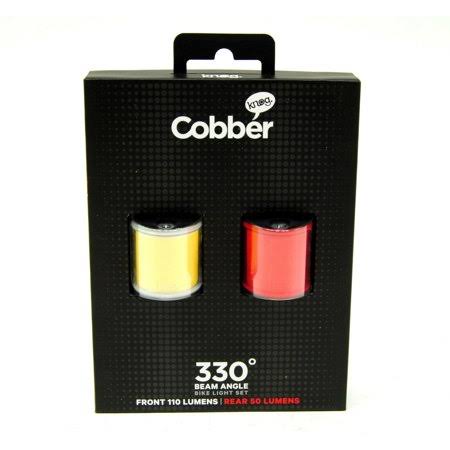 Knog Lil Cobber Twinpack Bike Lights (Front u0026 Rear) Flashing LEDs Easy Install