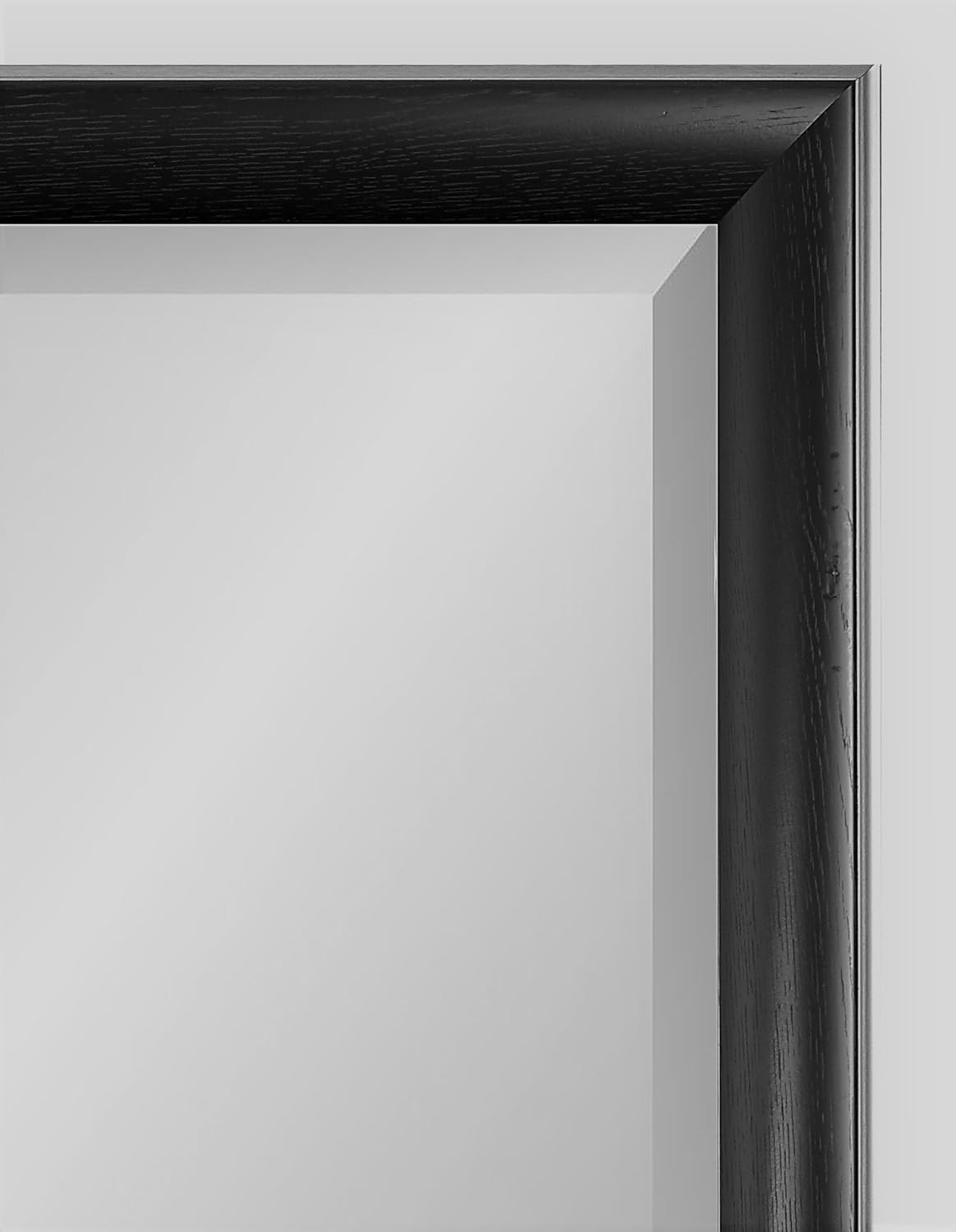 Alpine Art & Mirror 78232A Forest Grained Framed Wall Mirror, 25.5 by 40.5-Inch, Black