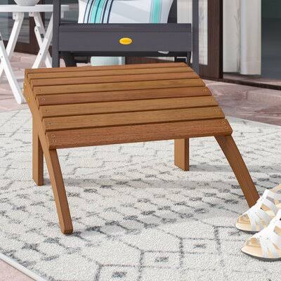 Knowlson Outdoor Ottoman Beachcrest Home Color: Teak