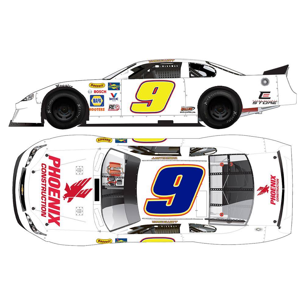 Action Racing Chase Elliott 2020 #9 Phoenix Construction Snowball Derby 1:24 Die-Cast Chevrolet Super Late Model