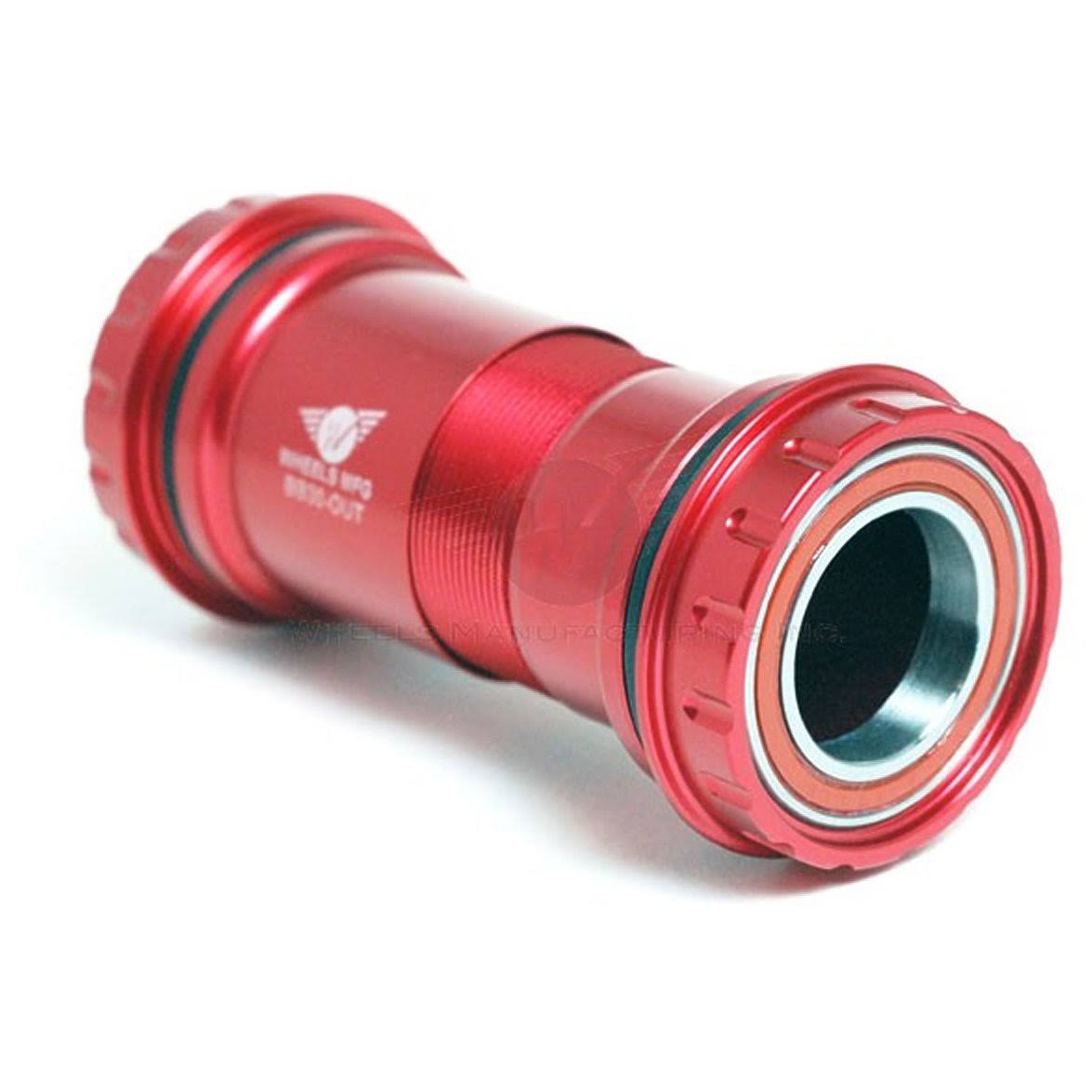 Wheels Manufacturing BB30 to Shimano Bottom Bracket Angular Contact Bearings Red