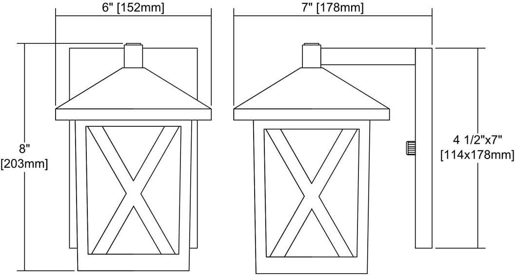 Elk Lighting 45215/1 Wall-sconces, Black/White Pack of 2