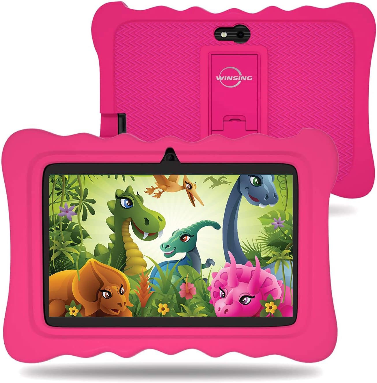 Kids Tablet,7 Inch Tablet for Kids 2-10 with 2 GB RAM 32 GB Storage,Android 9.0 Edition,Pre-Installed Learning Apps,Parent Control,Child Tablet with Case Included,Pink Pack of 2
