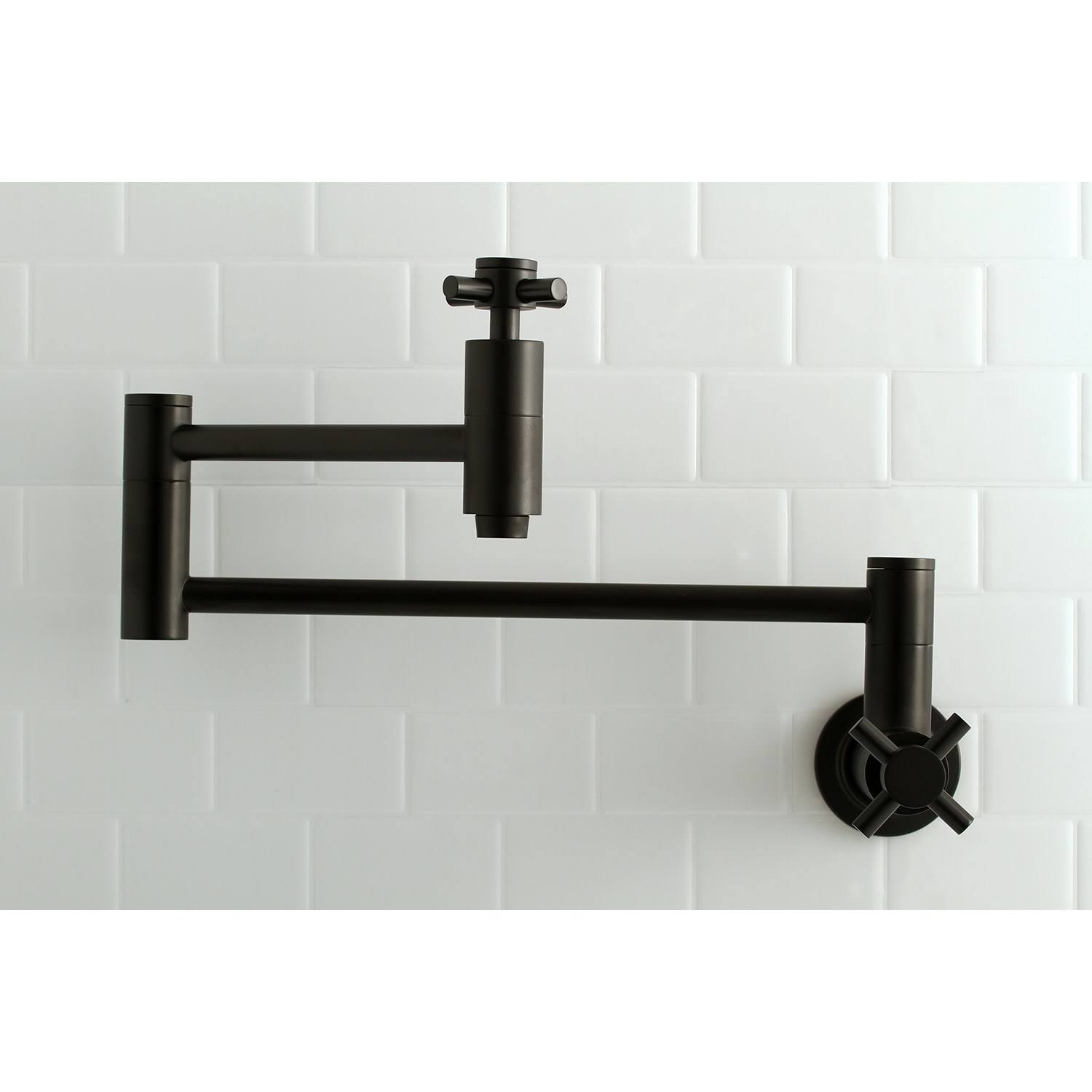 Concord Wall Mount Pot Filler Kitchen Faucet - Matte Black
