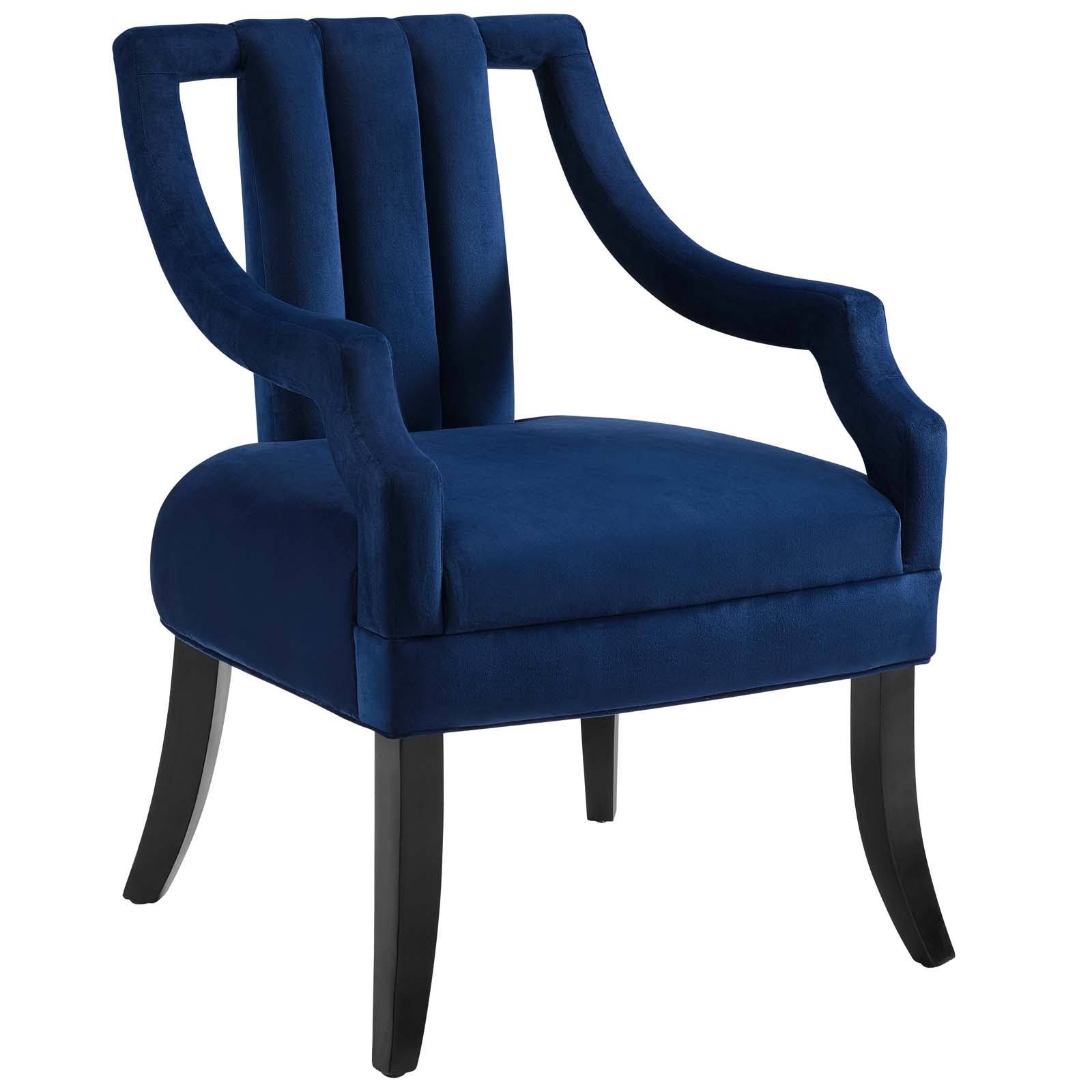 Modway Harken Performance Velvet Accent Chair - Navy
