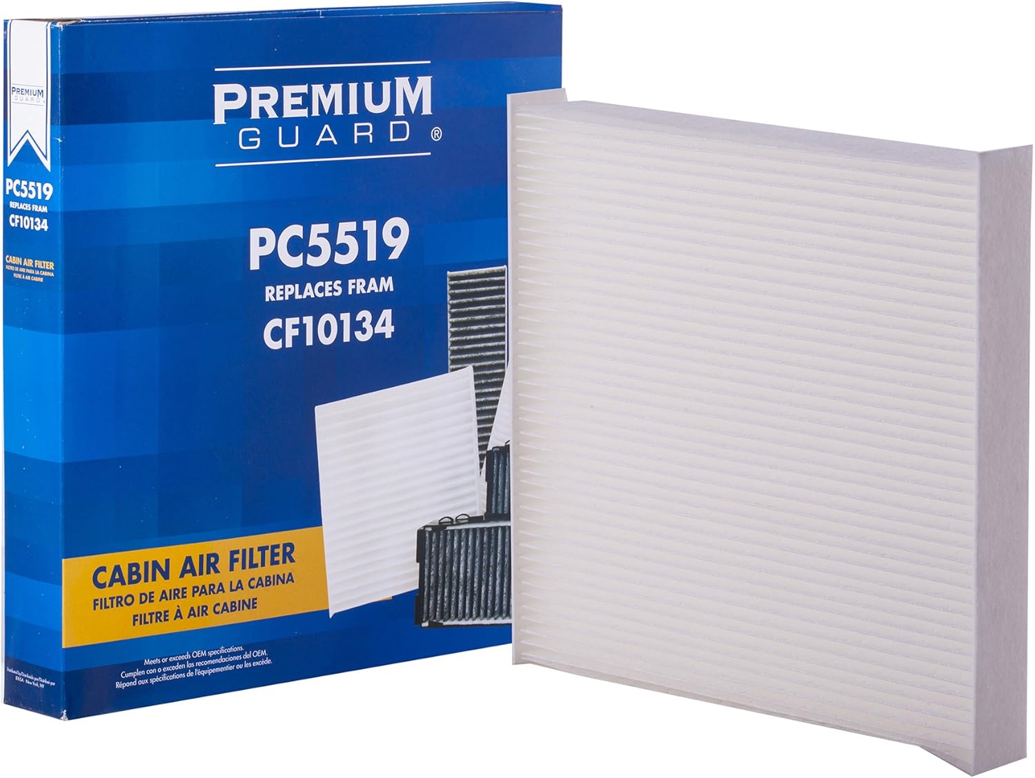Premium Guard PC5519 Filter| Fits 2003-20 Honda Accord, 2006-15 Civic, 2007-19 CR-V, 2005-17 Odyssey, 2009-20 Pilot, 2007-20 Acura MDX, 2007-18 RDX, 2004-14 TSX, 2004-14 TL, 20013-20 ILX