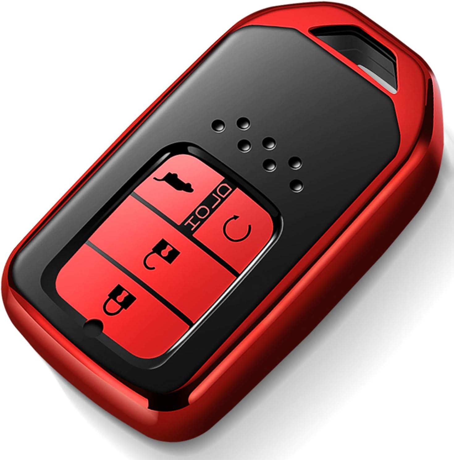 COMPONALL for Honda Key Fob Cover, Key Fob Case for Honda Accord Civic CRV Pilot Odyssey Passport Smart Premium Soft TPU Full Cover Protection Smart Remote Keyless Key Fob Shell, Red