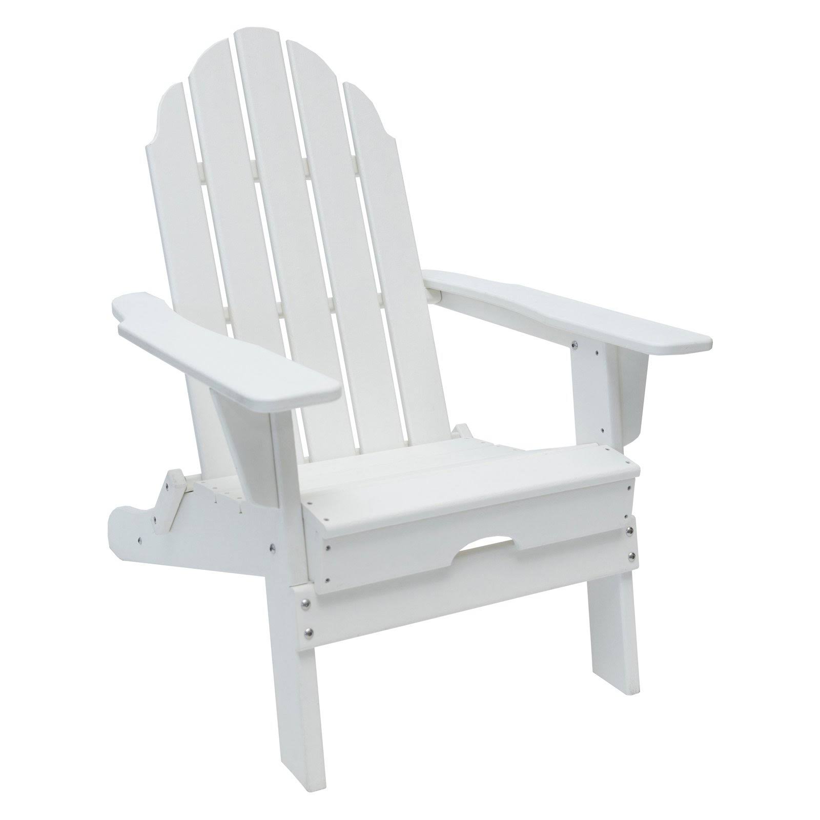 Luxeo Balboa White Folding Adirondack Patio Chair (2-Pack)