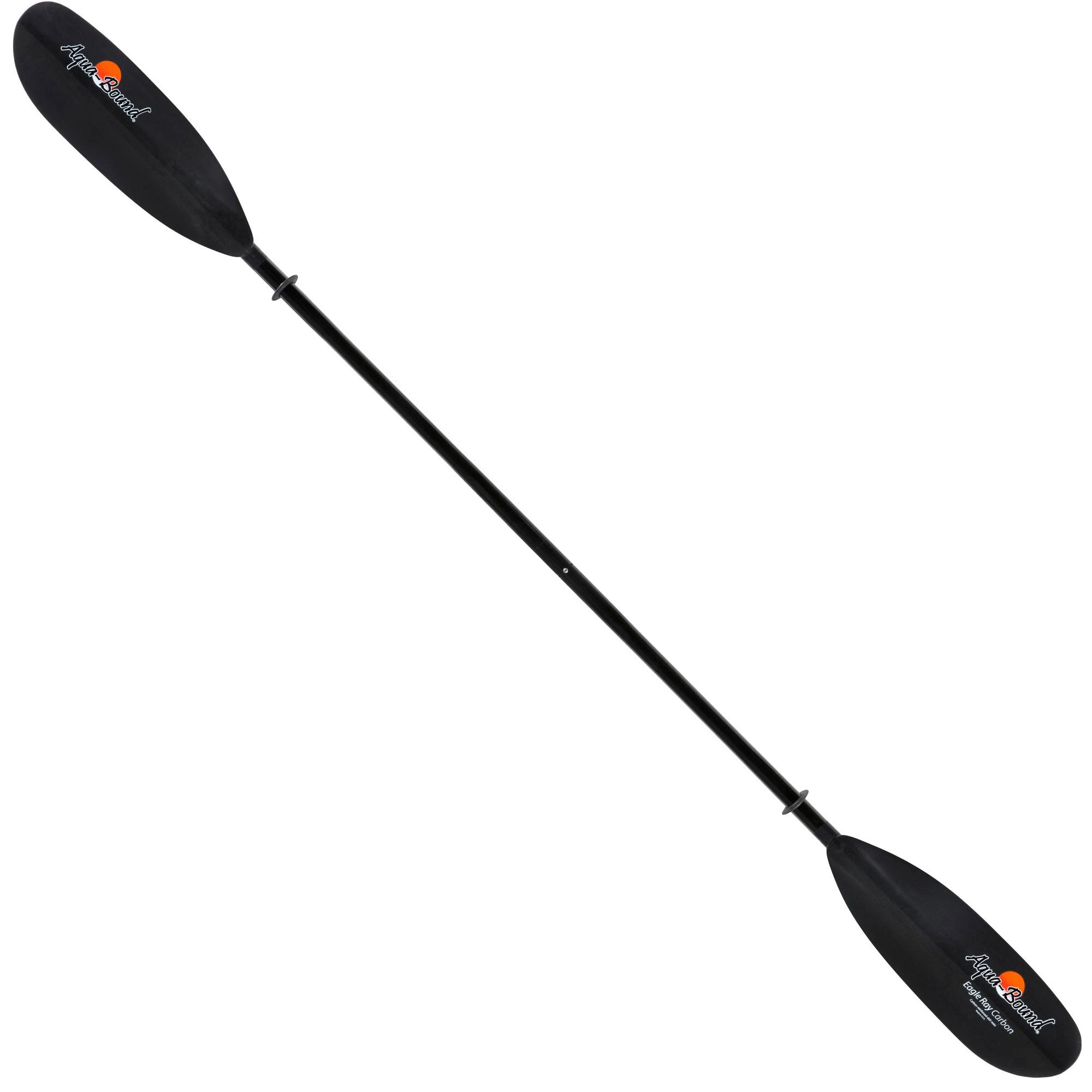 Aqua-Bound Eagle Ray Carbon Kayak Paddle, 2-Piece, Snap-Button - Black