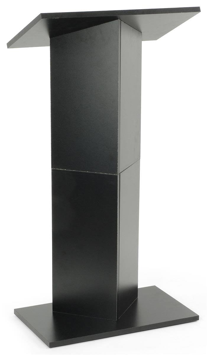 Portable Lectern, Lightweight Column Podium with Folding Design for TRANSPORT, Carrying Bag Included - Black (lcpmkdbk)