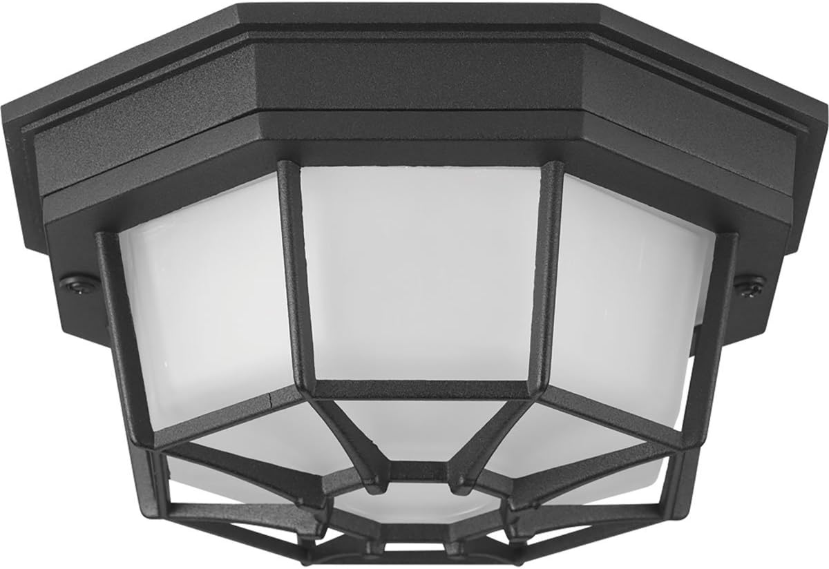 Progress Lighting P3665-3130K9 Traditional/Classic 1-17W Led 3000K Flush Mount, Black