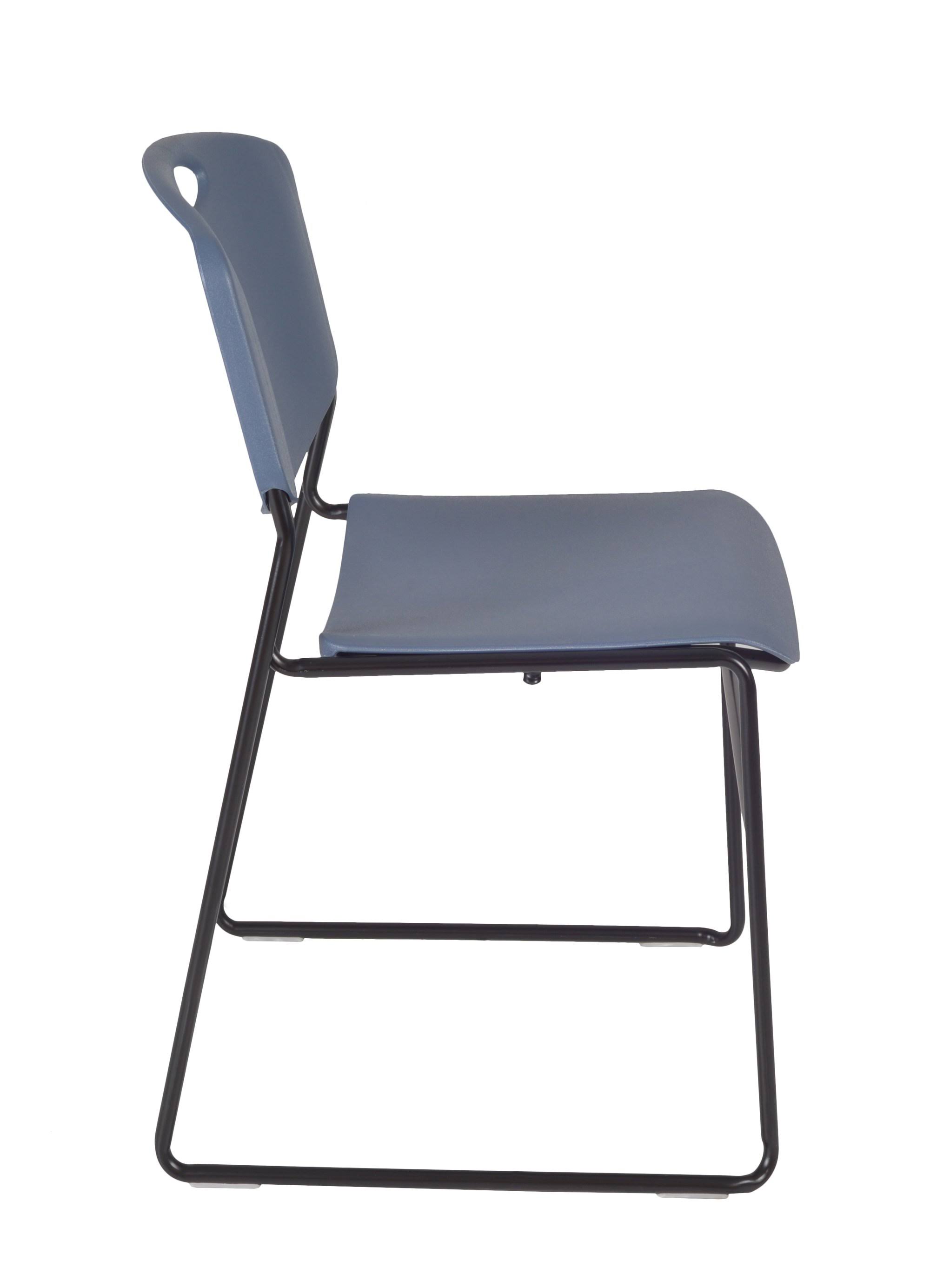 66x22 x 24x22 Kee Training Table- Beige/ Chrome u0026 2 Zeng Stack Chairs- Blue