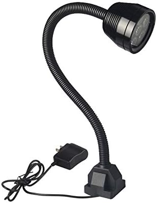 6W 120V Waterproof IP68 Bolt On Industrial Work Light Lamp 6 Led with Gooseneck Arm Industrial Light Machining Center CNC Lathe,Milling, Drilling Lights (6)