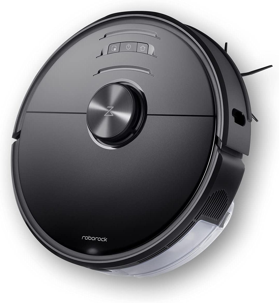 Roborock S6 MaxV Robot Vacuum and Mop with Dual Cameras, Recognize and Avoids Obstacles, 2500Pa Strong Suction, Smart Mapping, Advanced Night Vision, Good for Pet Hair