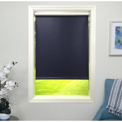 Navy Blackout Roller Shade Harbor Shades Width: 44