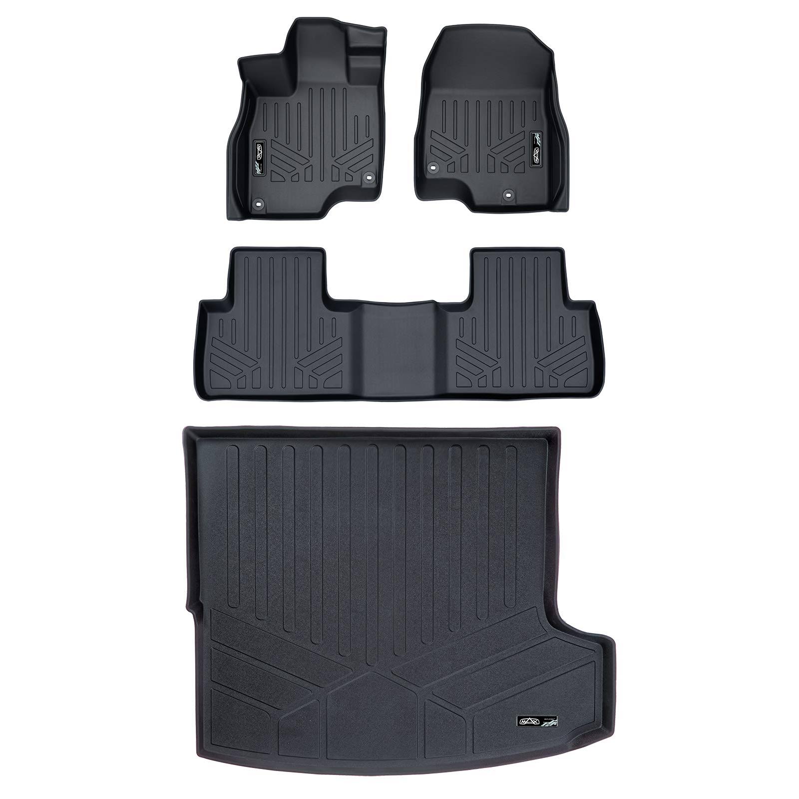 Maxliner Custom Fit Floor Mats 2 Rows and Cargo Liner Trunk Set Black for 2019 Acura RDX All Models