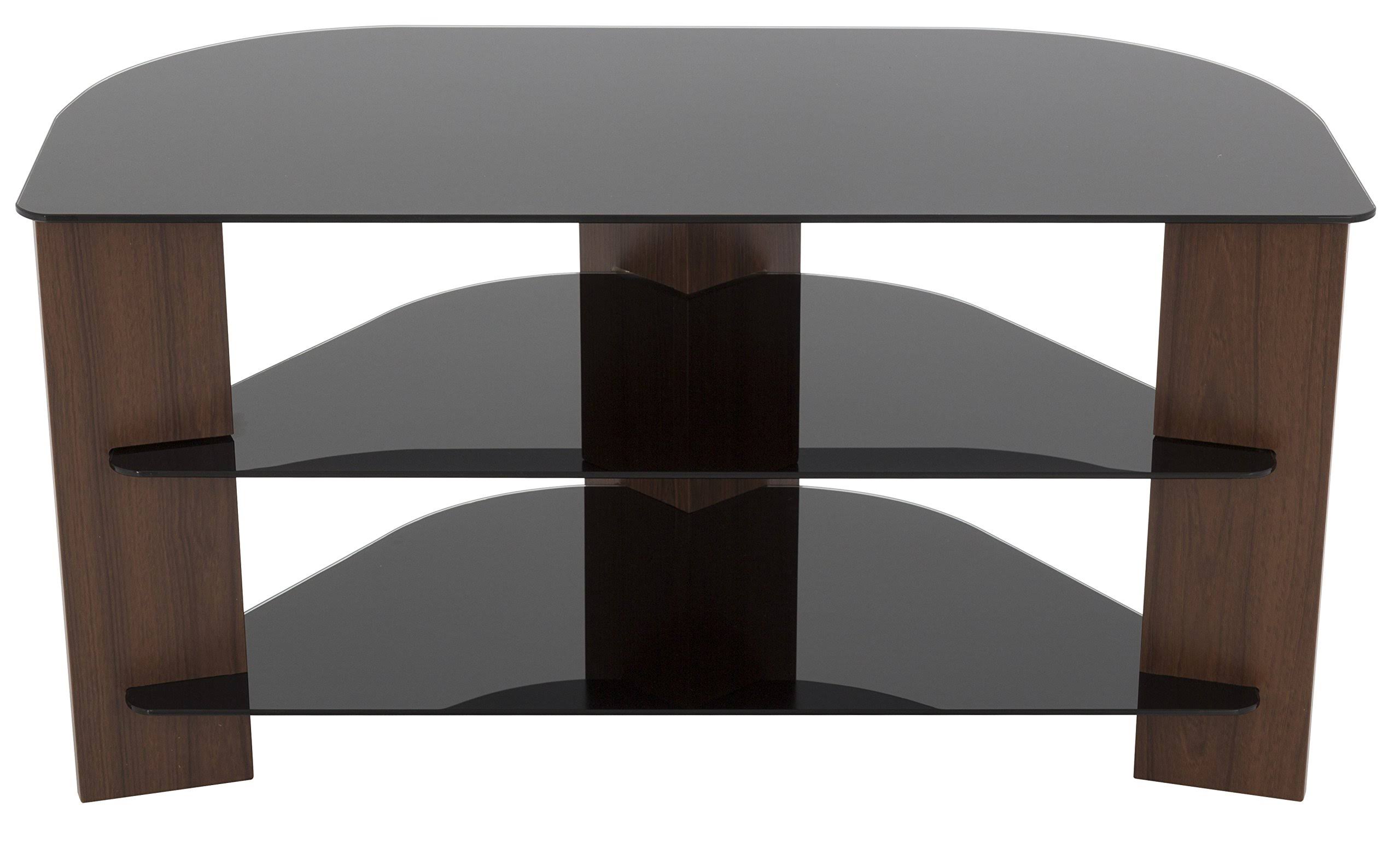 AVF FS900VARWB-A Varano Corner TV Stand, Walnut/Black