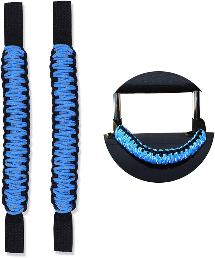 Paracord Grab Handles,Rear Seat Safety Grab Handles(Olive Green)