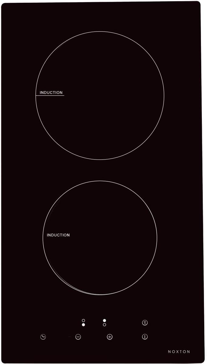 NOXTON Induction Cooktop, Electric Boost Stove Built-in 4 Burners Induction Cooker Black Glass with Touch Control, Child Lock, Timer, Hard Wired, Easy Cleaning Induction Cooker, 6400W, 220V~240V